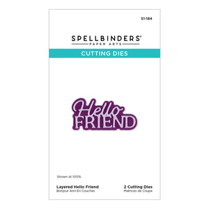 Layered Hello Friend Etched Dies