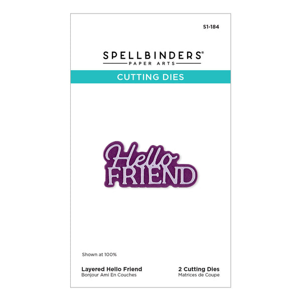 Layered Hello Friend Etched Dies