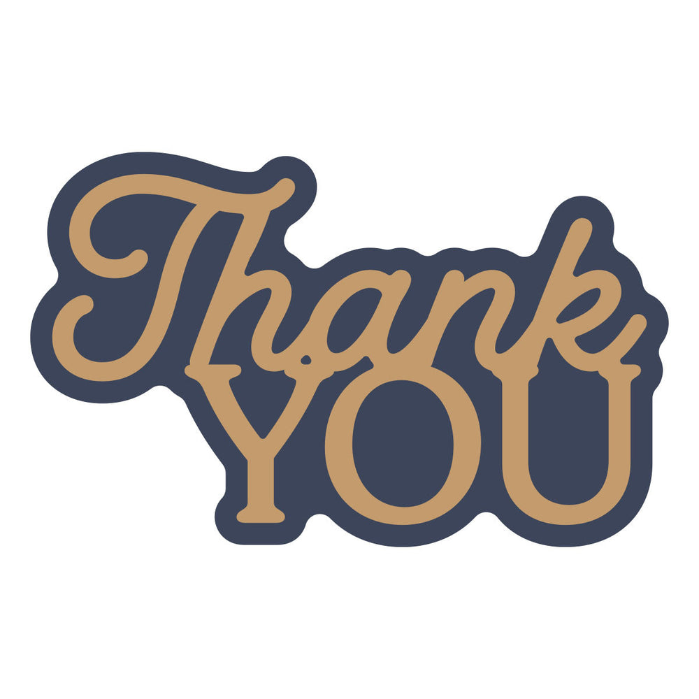 Layered Thank You Etched Dies