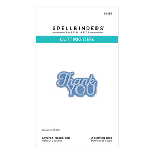 Layered Thank You Etched Dies