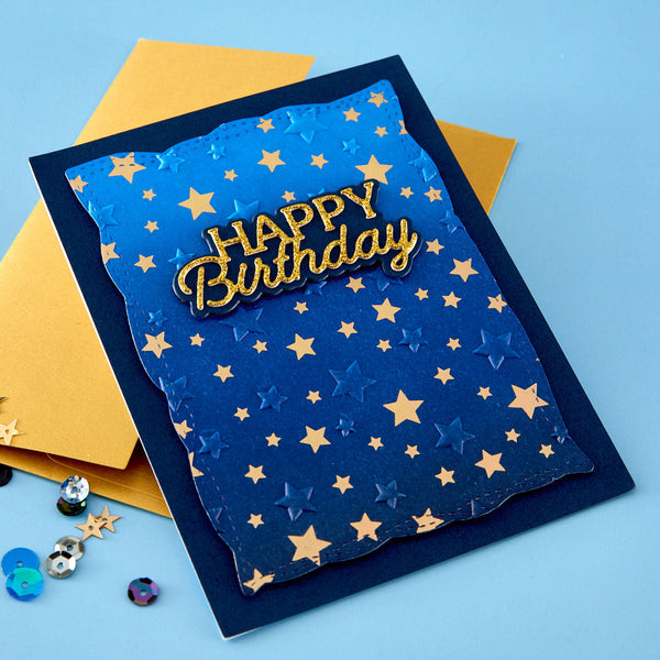 Layered Happy Birthday Etched Dies