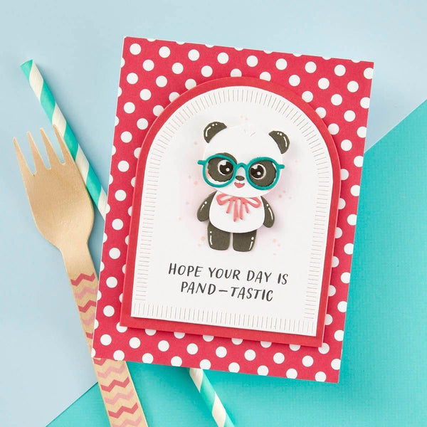 Dancin' Birthday Panda Etched Dies