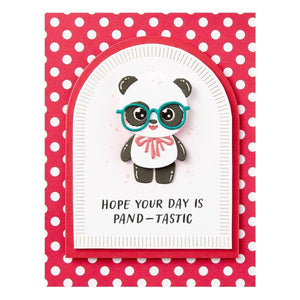 Dancin' Birthday Panda Etched Dies