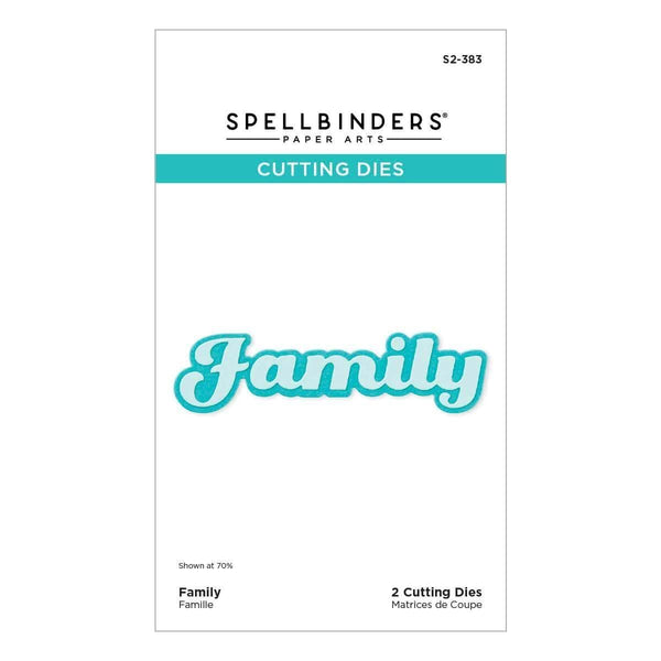 Family Etched Dies from the Storytelling by Spellbinders Scrapbooking Collection Packaging