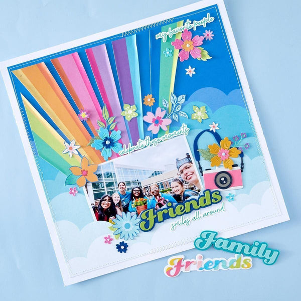 Family Sentiments Press Plate & Die Set from the Storytelling by Spellbinders Scrapbooking Collection