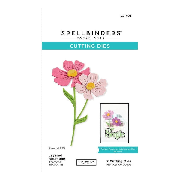 Layered Anemone Etched Dies fromthe Spotlight Frames and Florals Collection by Lisa Horton