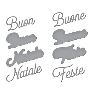 Italian Holiday Sentiments Etched Dies