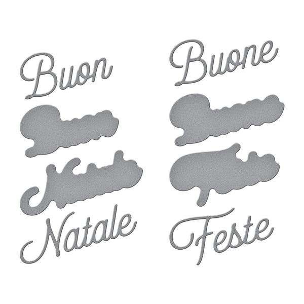 Italian Holiday Sentiments Etched Dies