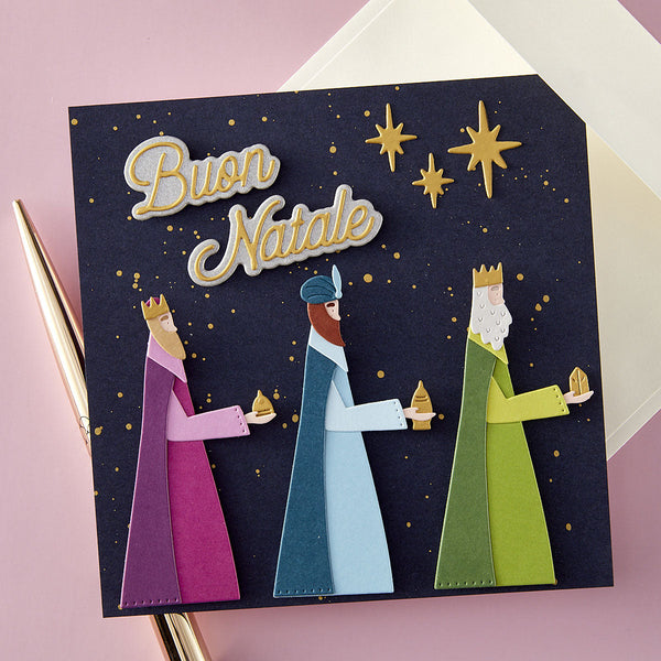 Italian Holiday Sentiments Etched Dies