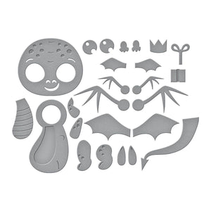 Dancin' Birthday Dragon Etched Dies
