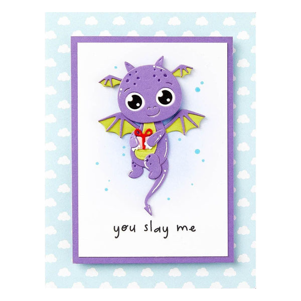 Dancin' Birthday Dragon Etched Dies