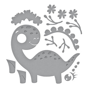Birthday Dinosaur Etched Dies
