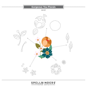 Gorgeous You Florals Etched Dies