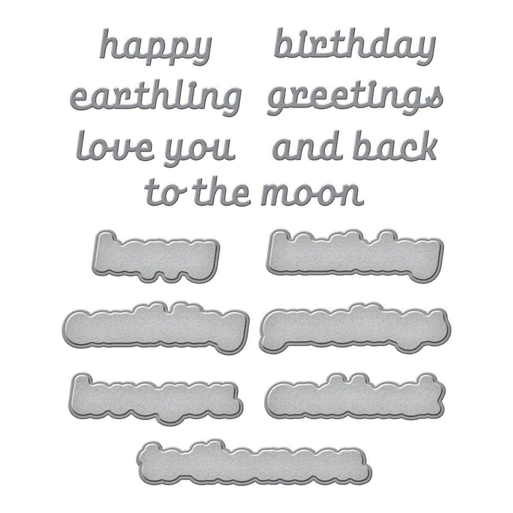 Space Greetings Etched Dies by Simon Hurley