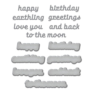 Space Greetings Etched Dies by Simon Hurley