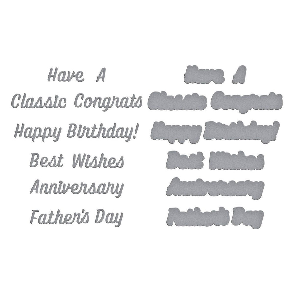 Classic Sentiments Etched Dies by Mindy Eggen
