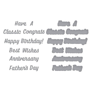 Classic Sentiments Etched Dies by Mindy Eggen