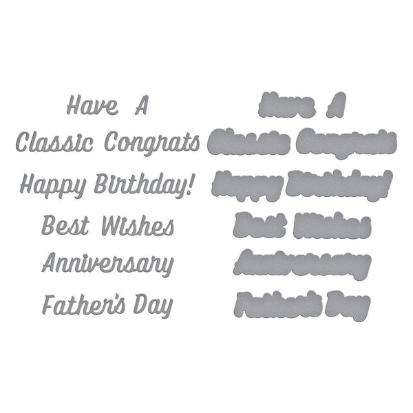Classic Sentiments Etched Dies by Mindy Eggen