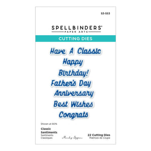 Classic Sentiments Etched Dies by Mindy Eggen
