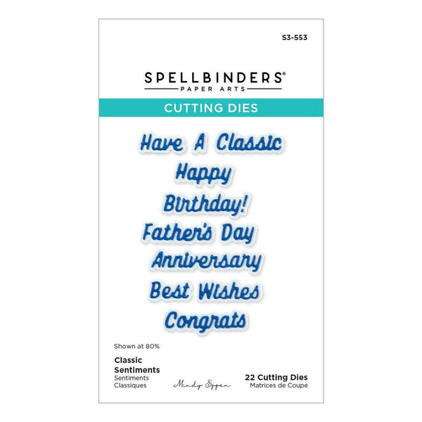 Classic Sentiments Etched Dies by Mindy Eggen