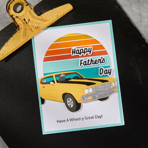 Cruisin' By Sentiments Clear Stamp & Die Set by Mindy Eggen