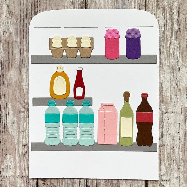 Spell It Out Fridge Staples Etched Dies - Coordinates with May 2025 Large Die of the Month Club