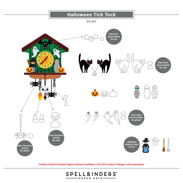 Halloween Tick Tock Etched Dies