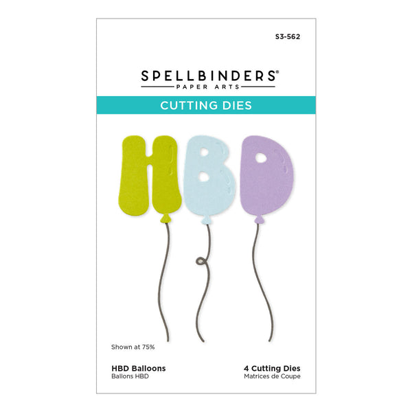 HBD Balloons Etched Dies