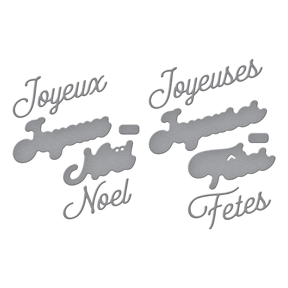 French Holiday Sentiments Etched Dies