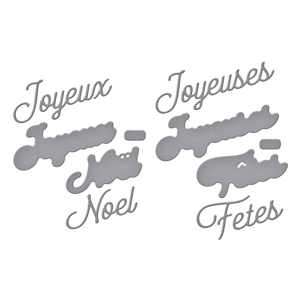 French Holiday Sentiments Etched Dies