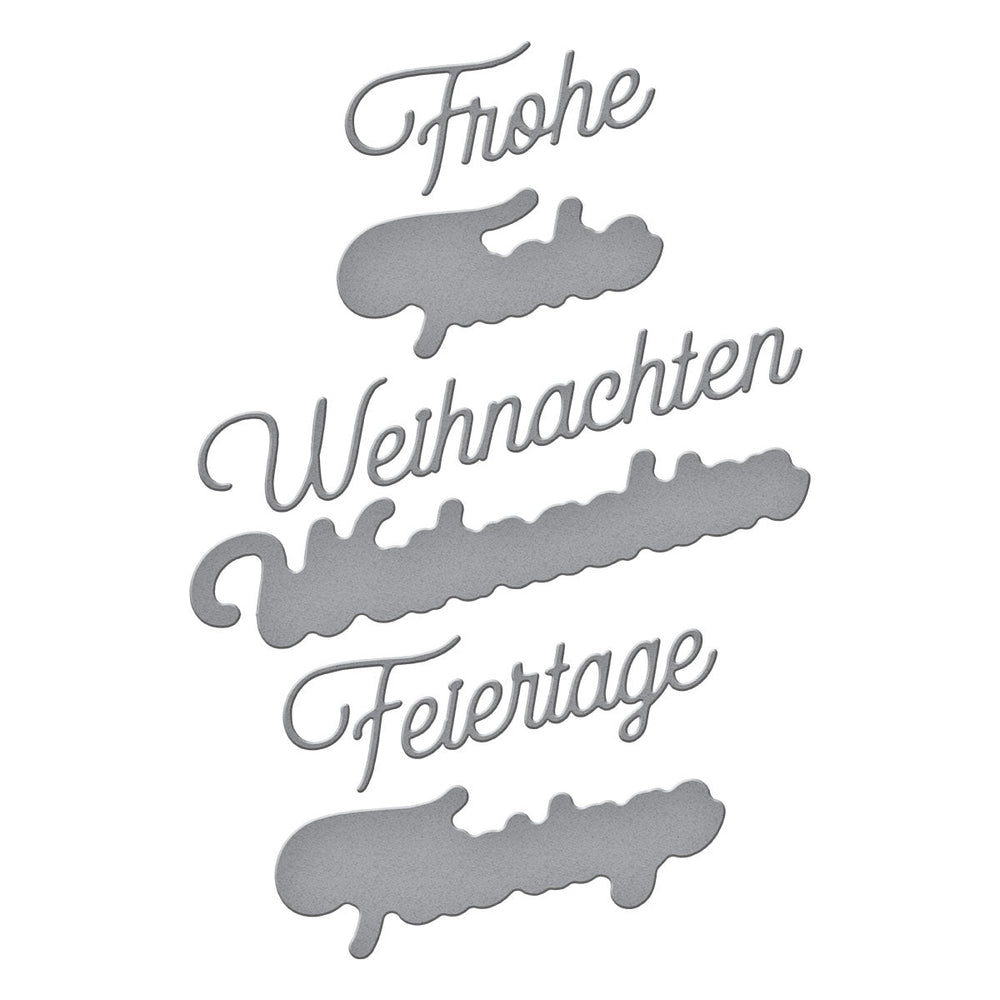 German Holiday Sentiments Etched Dies