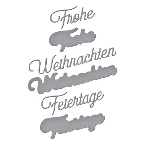 German Holiday Sentiments Etched Dies