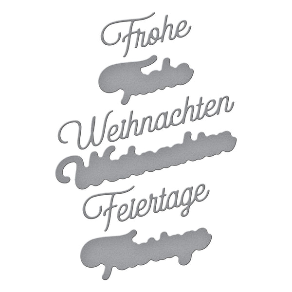 German Holiday Sentiments Etched Dies