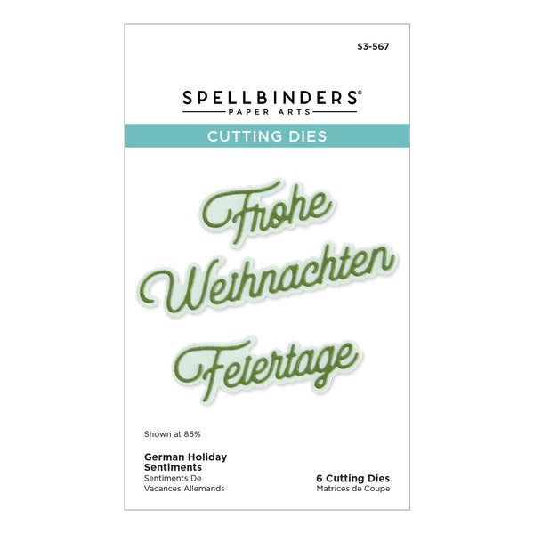 German Holiday Sentiments Etched Dies