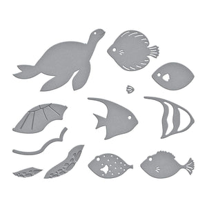 Underwater Marine Life Etched Dies by Vicky Papaioannou