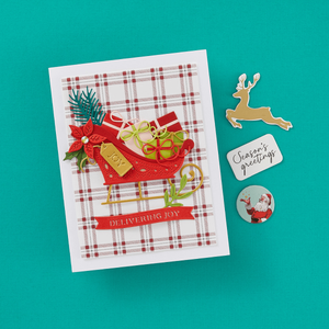Delivering Joy Sleigh Etched Dies from the Handmade Holidays Collection