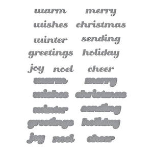 Christmas Greetings Etched Dies