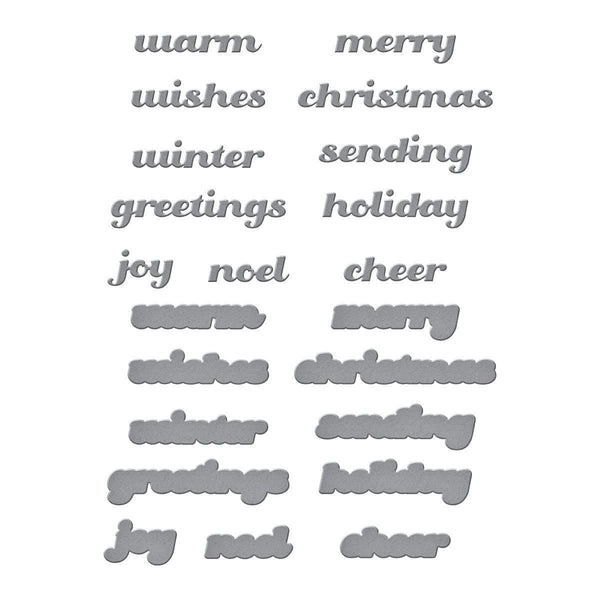 Christmas Greetings Etched Dies