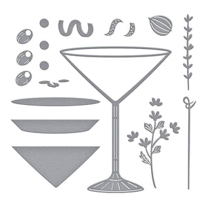 Olive Martinis Etched Dies