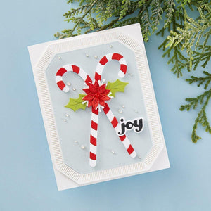 Candy Canes and Holly Etched Dies