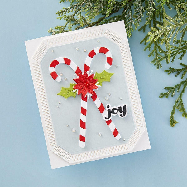Candy Canes and Holly Etched Dies