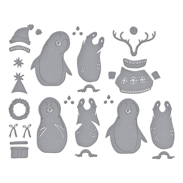 Playful Penguins Etched Dies by Simon Hurley