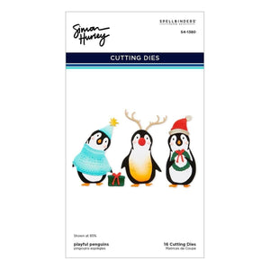 Playful Penguins Etched Dies by Simon Hurley