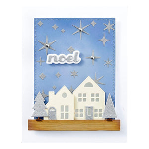 Mantel Village Etched Dies by Simon Hurley