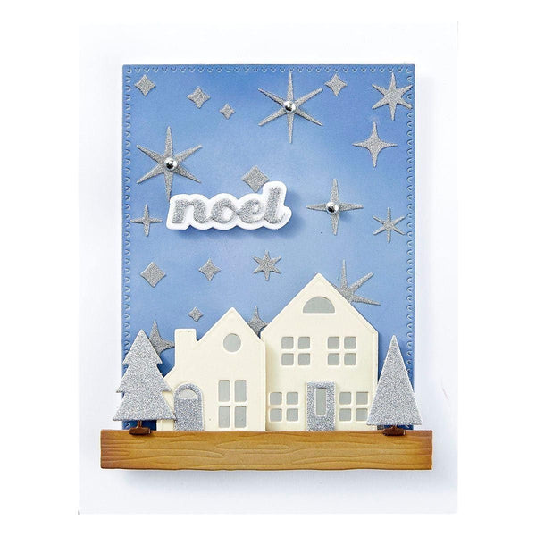 Mantel Village Etched Dies by Simon Hurley