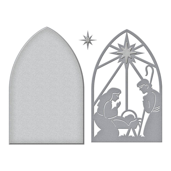 Christmas Morn Nativity Etched Dies by Stampendous