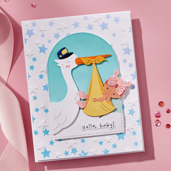 Wishing Stars 3D Embossing Folder