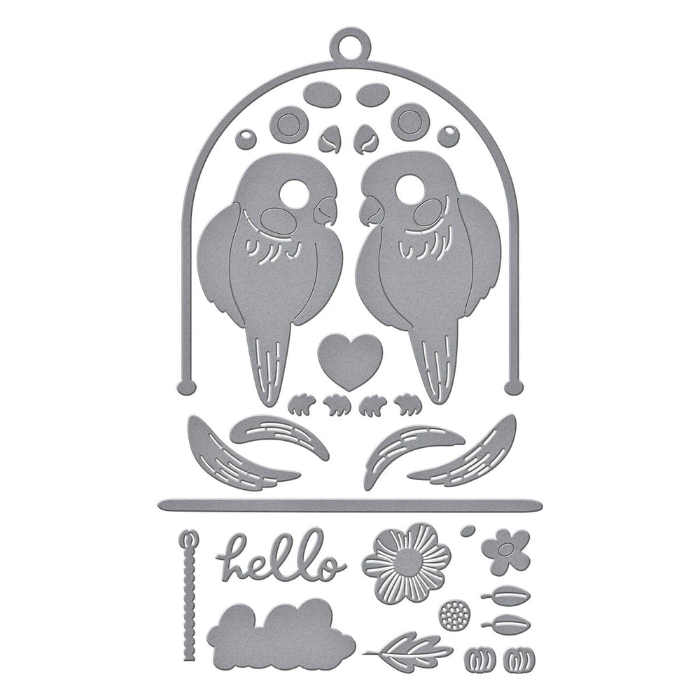 Pretty Birds Etched Dies