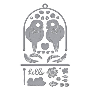 Pretty Birds Etched Dies