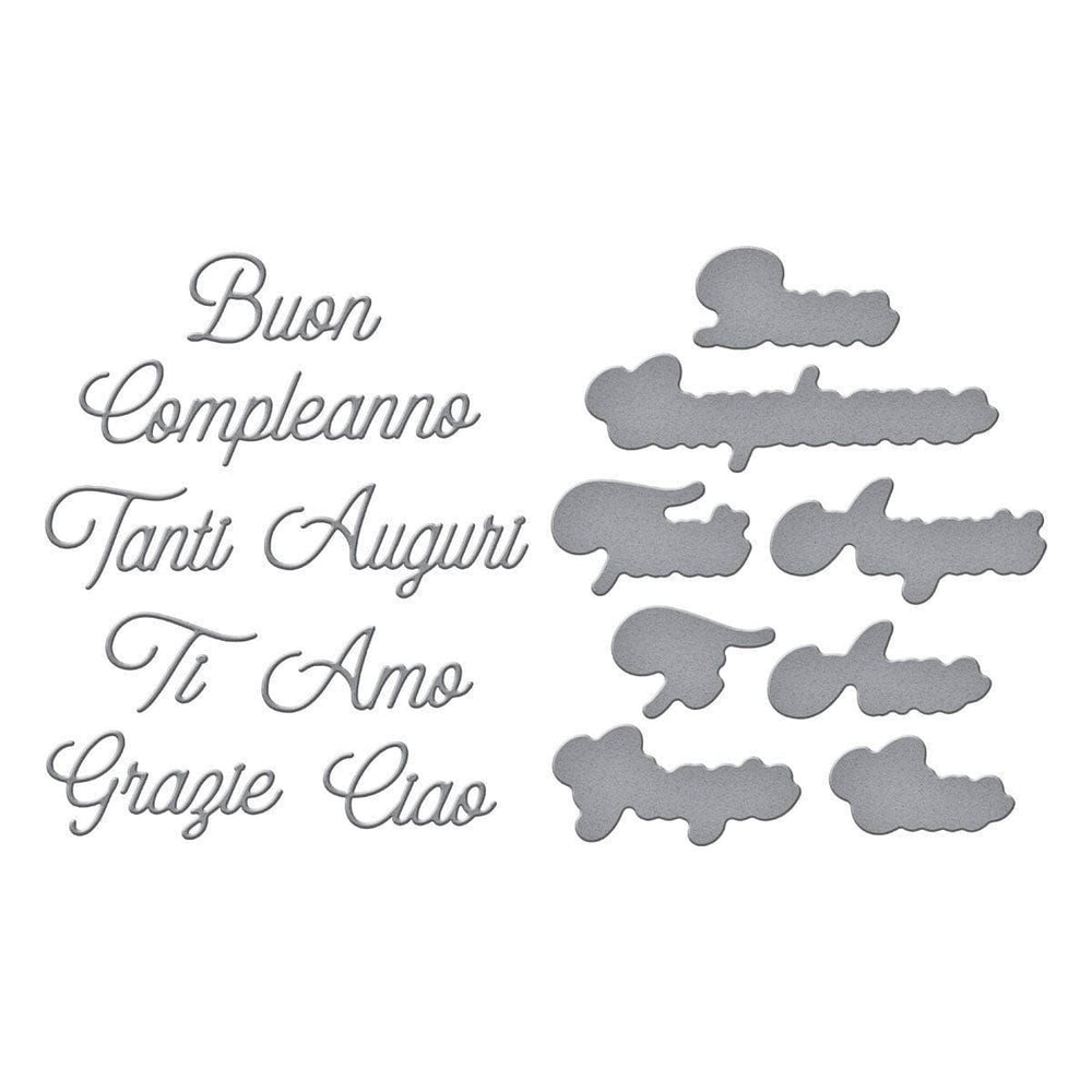 Italian Everyday Sentiments Etched Dies